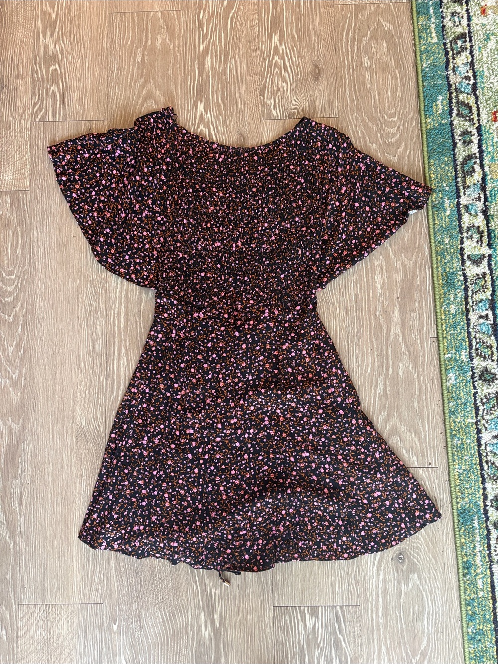 Free People Florence Mini Dress with Pink and Orange Floral